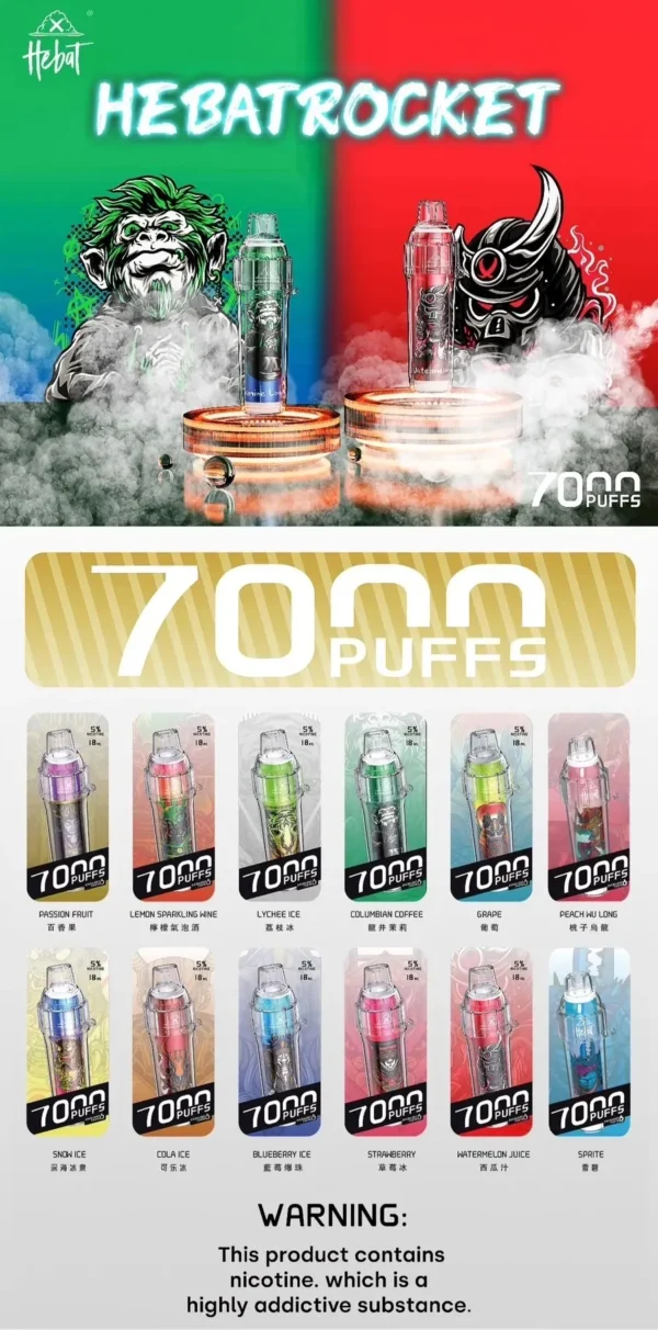 喜貝HEBAT💎7000口拋棄式：圖片 2